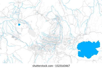 Rich detailed vector area map of Mejicanos, San Salvador, El Salvador. Map template for home decor.