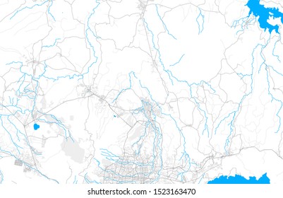 Rich detailed vector area map of Apopa, San Salvador, El Salvador. Map template for home decor.