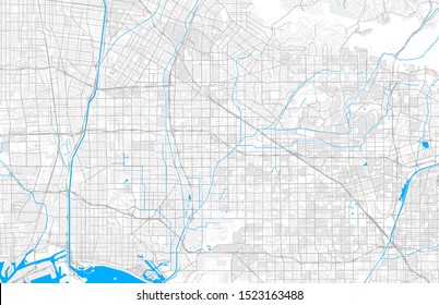 Rich detailed vector area map of Cerritos, California, United States of America. Map template for home decor.