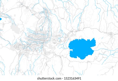 Rich detailed vector area map of Soyapango, San Salvador, El Salvador. Map template for home decor.