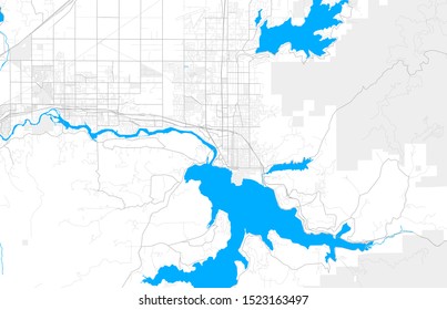 Rich detailed vector area map of Coeur d Alene, Idaho, United States of America. Map template for home decor.