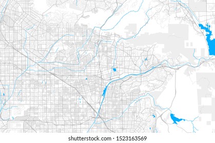 Rich detailed vector area map of Placentia, California, United States of America. Map template for home decor.
