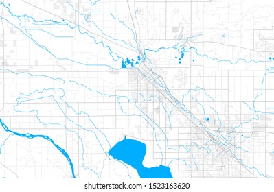 Rich detailed vector area map of Caldwell, Idaho, United States of America. Map template for home decor.