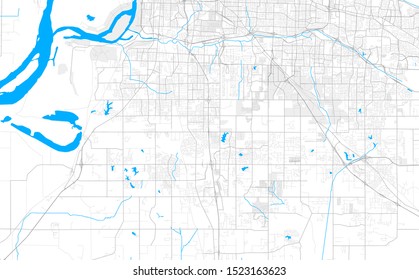 Rich Detailed Vector Area Map Of Southaven, Mississippi, United States Of America. Map Template For Home Decor.