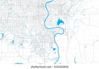 Rich detailed vector area map of Bellevue, Nebraska, United States of America. Map template for home decor.