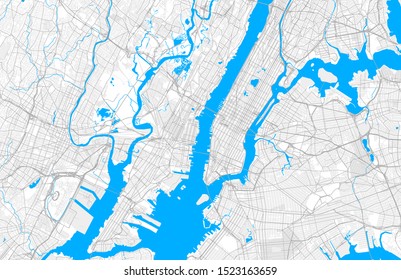 Rich Detailed Vector Area Map Of Hoboken, New Jersey, USA. Map Template For Home Decor.