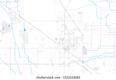 Rich detailed vector area map of Casa Grande, Arizona, USA. Map template for home decor.