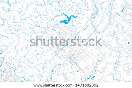 Rich detailed vector area map of Guelph, Ontario, Canada. Map template for home decor.