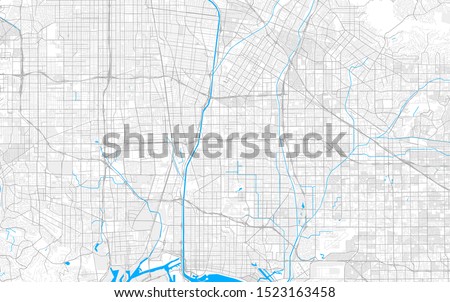 Rich detailed vector area map of Paramount, California, USA. Map template for home decor.