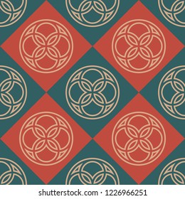 Rich, exquisite, luxury seamless pattern. Mosaic with ornament.
