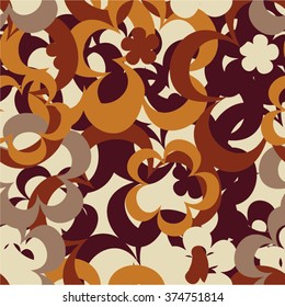 Rich floral pattern, seamless vector background.