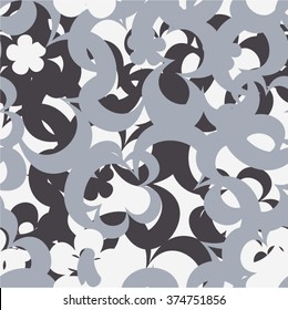 Rich floral pattern, seamless vector background.