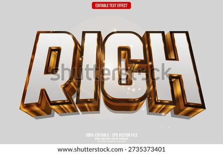Rich Gold 3D editable text effect