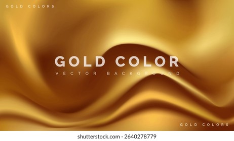 Rich gold abstract waves with a glossy effect, perfect for modern web designs, book covers, and promotional banners