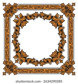 Rich Gold Frame with Intricate Geometric Structure