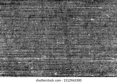 Rich, heavy fabric texture. Vector texture of weaving cloth. Grunge background. Abstract halftone vector illustration. Overlay for interesting effect and depth. Black isolated on white background.
