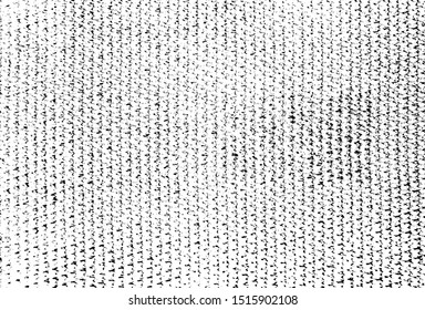 Rich, heavy fabric texture. Vector texture of weaving cloth. Grunge background. Abstract halftone vector illustration. Overlay for interesting effect and depth. Black isolated on white background.
