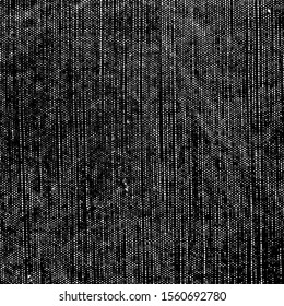 Rich, heavy fabric texture. Vector texture of weaving cloth. Grunge background. Abstract halftone vector illustration. Overlay for interesting effect and depth. Black isolated on white background.