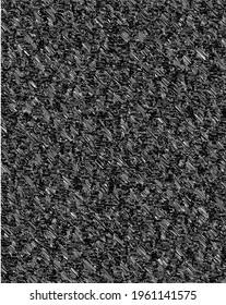 Rich, heavy fabric texture. Vector texture of weaving cloth. Grunge background. Abstract halftone vector illustration. Overlay for interesting effect and depth. Black isolated on white background.