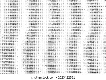Rich, heavy fabric texture. Vector texture of weaving cloth. Grunge background. Abstract halftone vector illustration. Overlay for interesting effect and depth. Black isolated on white background.