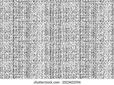 Rich, heavy fabric texture. Vector texture of weaving cloth. Grunge background. Abstract halftone vector illustration. Overlay for interesting effect and depth. Black isolated on white background.