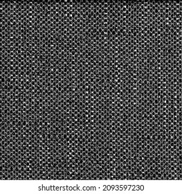 Texture riche et épaisse. Texture vectorielle de tissu de tissage. Arrière-plan grunge. Illustration vectorielle abstraite demi-teinte. Superposer pour un effet et une profondeur intéressants. Noir isolé sur fond blanc.