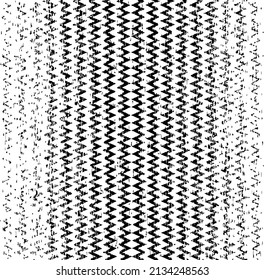 Textura rica y pesada de tela. Textura vectorial del tejido. Borde de fondo. Ilustración del vector de medio tono abstracto. Superposición para el efecto interesante y la profundidad. Negro aislado sobre fondo blanco.