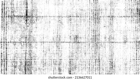 Rich, heavy fabric texture. Vector texture of weaving cloth. Grunge background. Abstract halftone vector illustration. Overlay for interesting effect and depth. Black isolated on white background.
