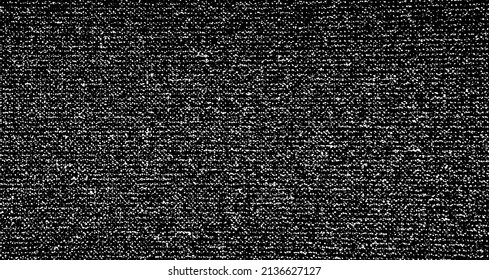Rich, heavy fabric texture. Vector texture of weaving cloth. Grunge background. Abstract halftone vector illustration. Overlay for interesting effect and depth. Black isolated on white background.
