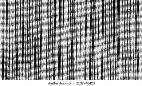 Rich, heavy fabric texture. Vector texture of weaving cloth. Grunge background. Abstract halftone vector illustration. Overlay for interesting effect and depth. Black isolated on white background.