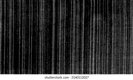 Rich, heavy fabric texture. Vector texture of weaving cloth. Grunge background. Abstract halftone vector illustration. Overlay for interesting effect and depth. Black isolated on white background.