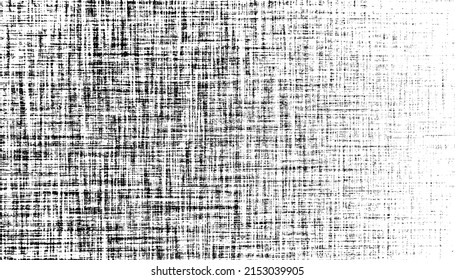 Rich, heavy fabric texture. Vector texture of weaving cloth. Grunge background. Abstract halftone vector illustration. Overlay for interesting effect and depth. Black isolated on white background.