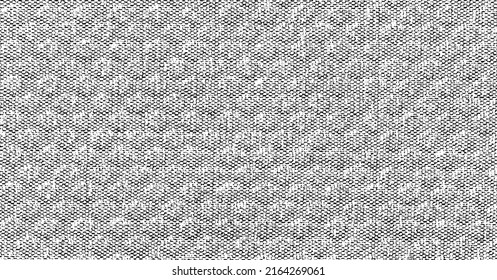 Textura rica y pesada de tela. Textura vectorial del tejido. Borde de fondo. Ilustración del vector de medio tono abstracto. Superposición para el efecto interesante y la profundidad. Negro aislado sobre fondo blanco.