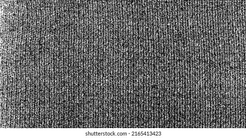 Textura rica y pesada de tela. Textura vectorial del tejido. Borde de fondo. Ilustración del vector de medio tono abstracto. Superposición para el efecto interesante y la profundidad. Negro aislado sobre fondo blanco.
