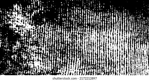 Rich, heavy fabric texture. Vector texture of weaving cloth. Grunge background. Abstract halftone vector illustration. Overlay for interesting effect and depth. Black isolated on white background.