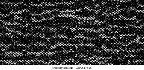 Textura rica y pesada de tela. Textura vectorial del tejido. Borde de fondo. Ilustración del vector de medio tono abstracto. Superposición para el efecto interesante y la profundidad. Negro aislado sobre fondo blanco.