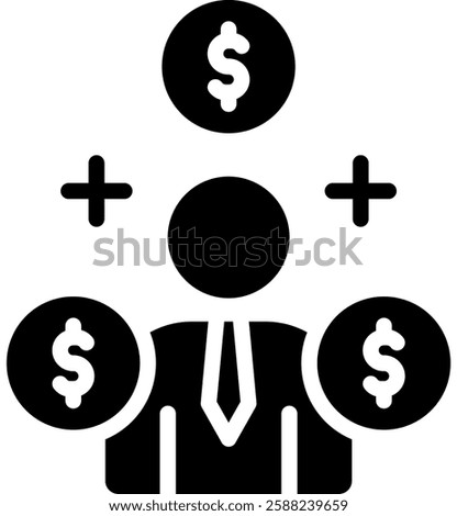 Rich Icon Glyph Vector Illustration