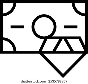 icono enriquecido. Diseño de estilo lineal delgado aislado sobre fondo blanco