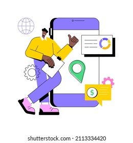 Rich Internet Applications Abstract Concept Vector Illustration. Rich Internet Platform, Application Development, Ria, User Interaction Design, UX, Company Site, Menu Bar Abstract Metaphor.