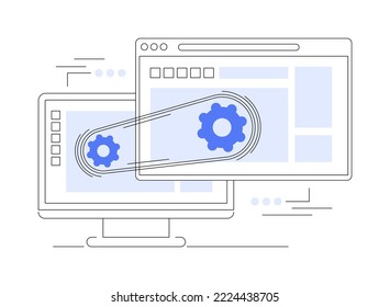 Rich Internet Applications Abstract Concept Vector Illustration. Rich Internet Platform, Application Development, Ria, User Interaction Design, UX, Company Site, Menu Bar Abstract Metaphor.