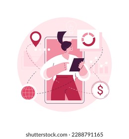 Rich Internet applications abstract concept vector illustration. Rich internet platform, application development, ria, user interaction design, UX, company site, menu bar abstract metaphor.