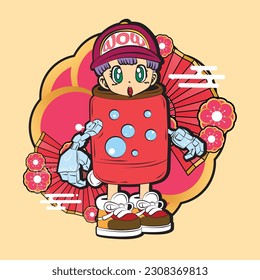 the rich kid illustration design for children's day event