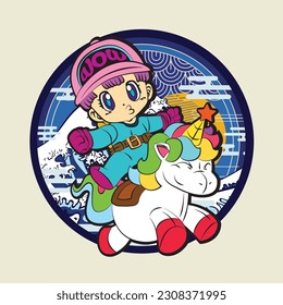 the rich kid illustration design for children's day event