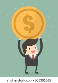 Rich Man. Business Concept Illustration. 