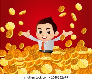 Rich man illustration