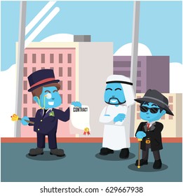 rich man offering contract to arabian
