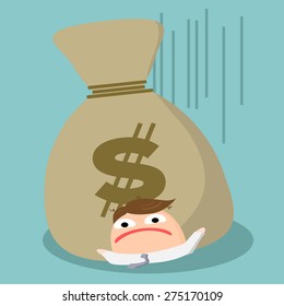  rich man and stress made in vector 