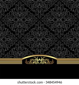 Rich ornamental Background decorated the elegant  Border