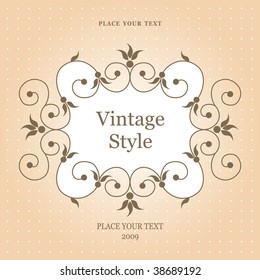 Rich ornate vintage frame. Vector editable.