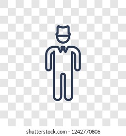 Rich people icon. Trendy linear Rich people logo concept on transparent background from Luxury collection